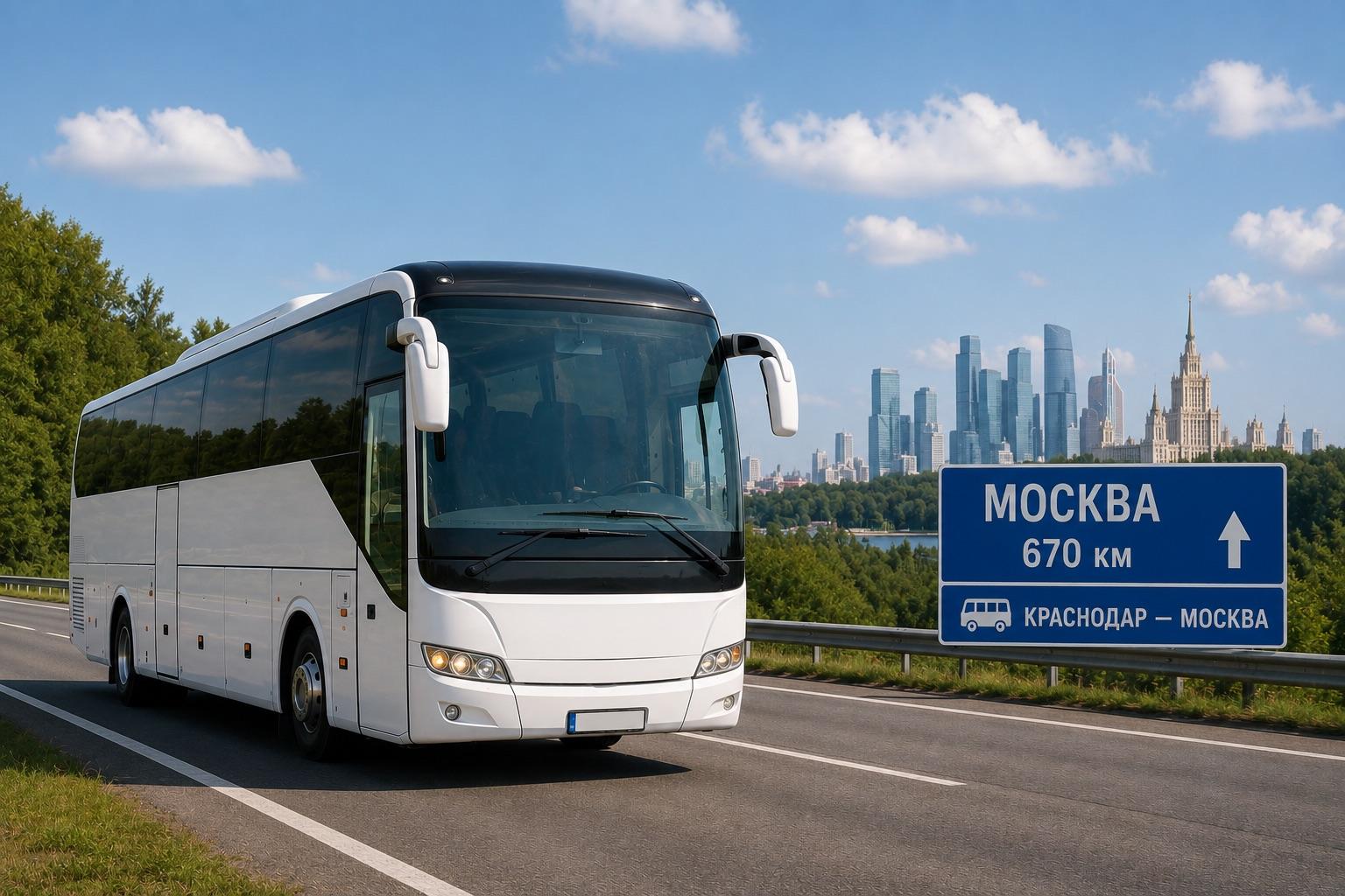 Автобус Краснодар — Москва: как подготовиться к дальней междугородней поездке фото 