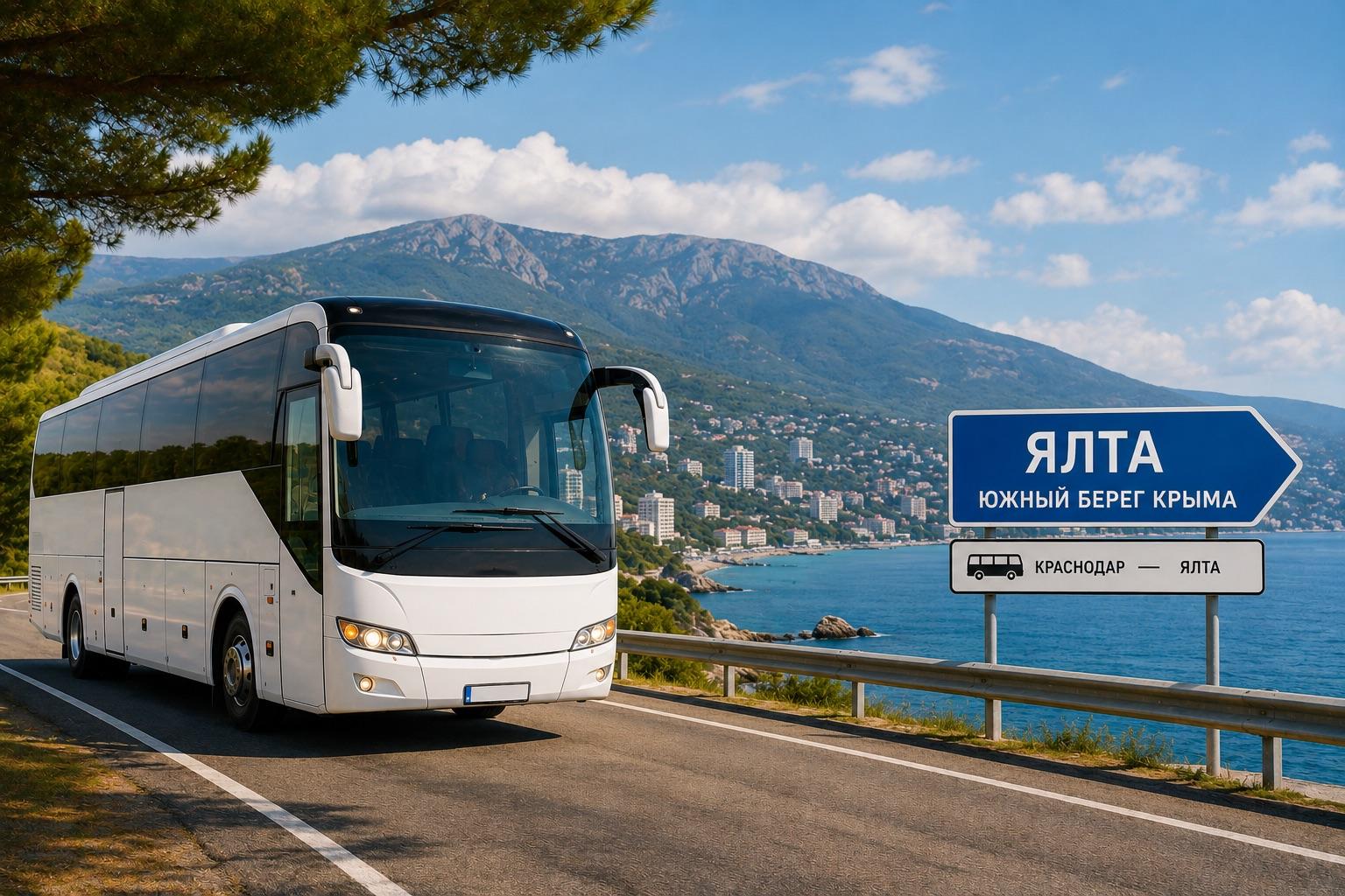 Автобус Краснодар — Ялта: удобный способ добраться к Южному берегу Крыма фото Автобус Краснодар — Ялта: удобный способ добраться к Южному берегу Крыма фото